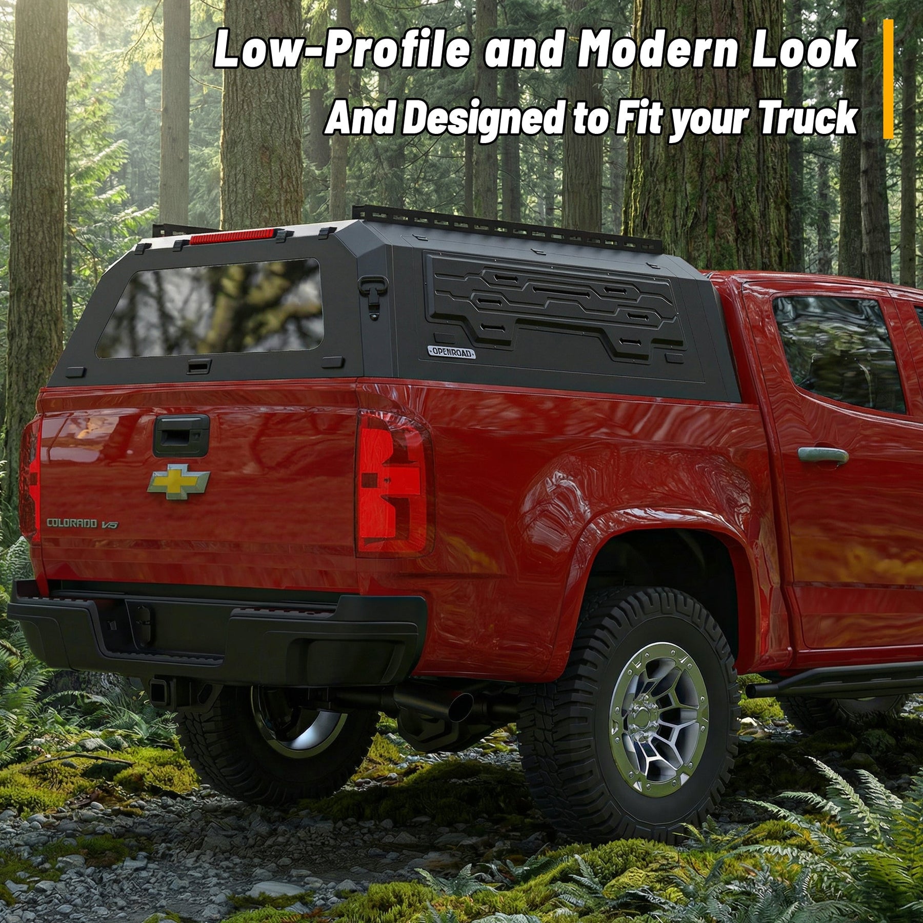 Openroad Aluminum Light Weight Modular Truck Cap for 2015-2022 GM Colorado & Canyon 5ft Bed