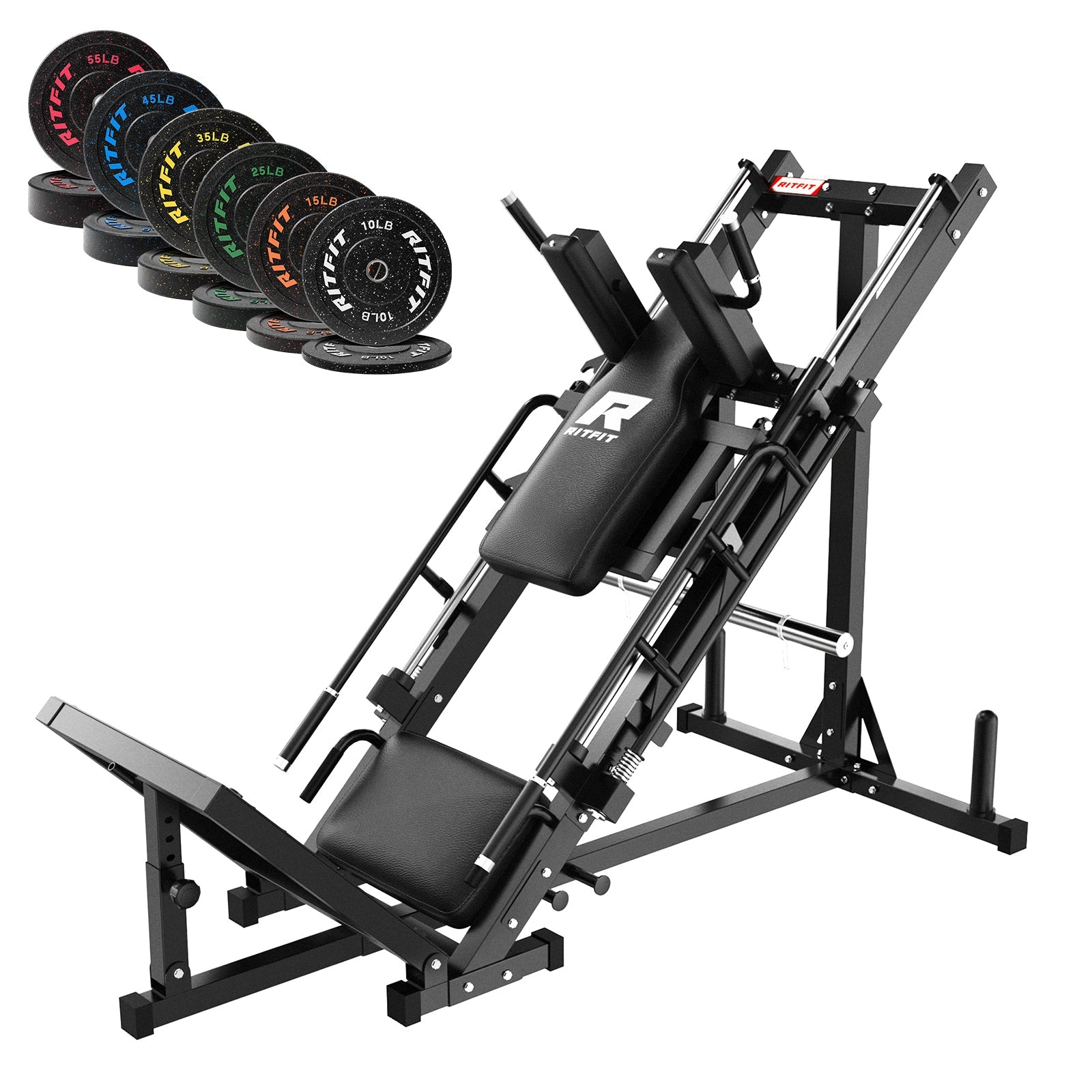 RitFit BLP01 Full Leg Workout Package 3-In-1 Leg Press, Hack Squat, and Calf Raise Set