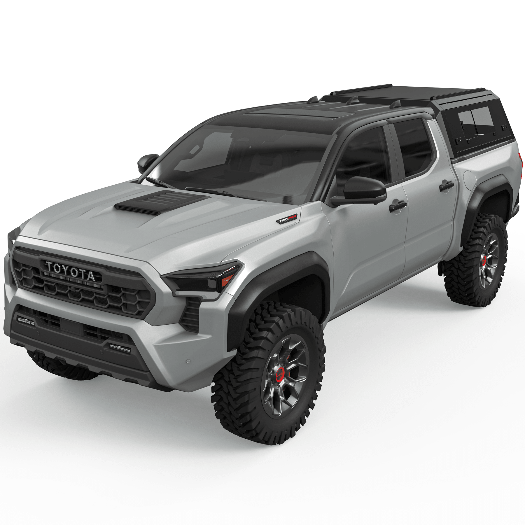 OPENROAD Bolt On Bed Cap with Sliding Side and Front Windows for 2024-2026 Toyota Tacoma