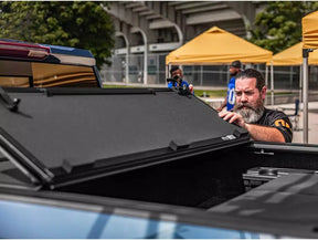 BAK Industries MX4 Hard Tri Fold Tonneau for 2014-2019 GM Silverado Sierra 2500 3500 8ft Bed