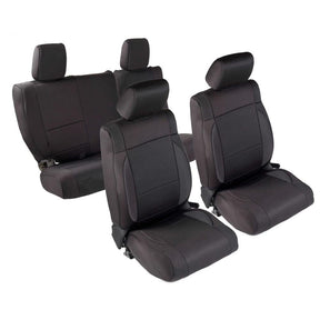 Smittybilt Black Neoprene Seat Cover Set Front & Rear For 2013 - 2018 Jeep Wrangler JK - Recon Recovery