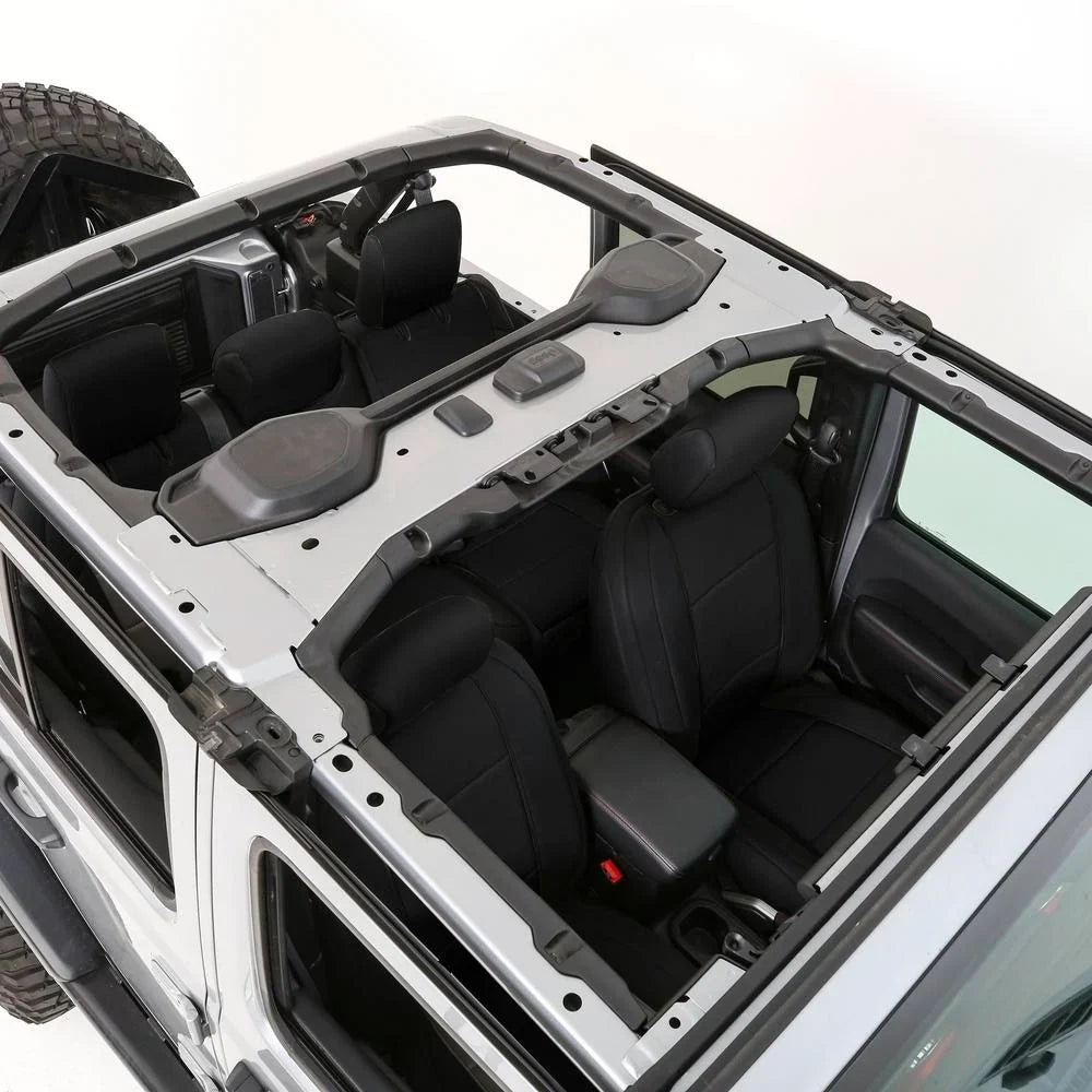 Smittybilt Black Neoprene Seat Cover Set Front & Rear For 2018-2025 Jeep Wrangler JL- Recon Recovery