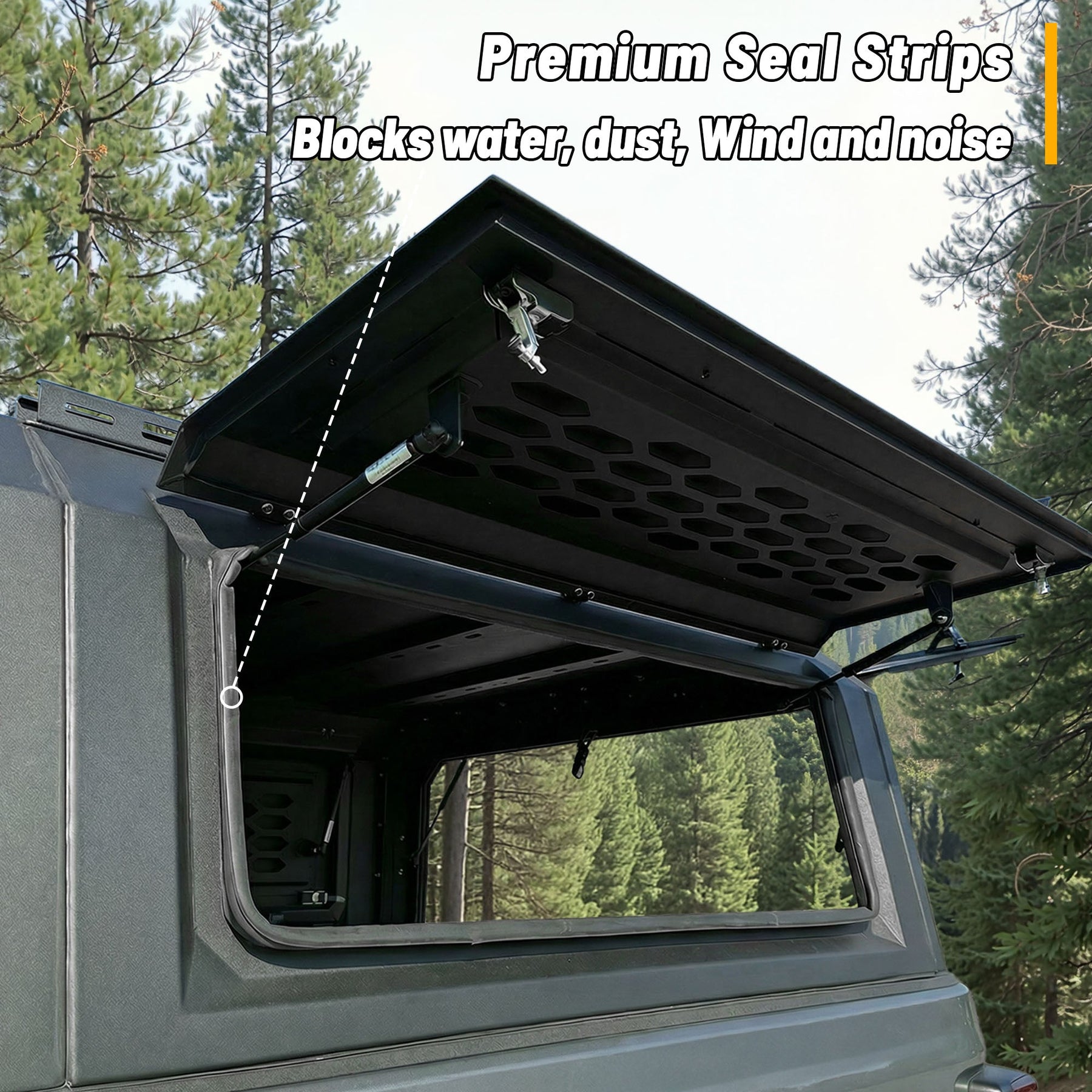 Openroad Aluminum Light Weight Modular Truck Cap for 2024-2026 Toyota Tacoma 6ft Bed