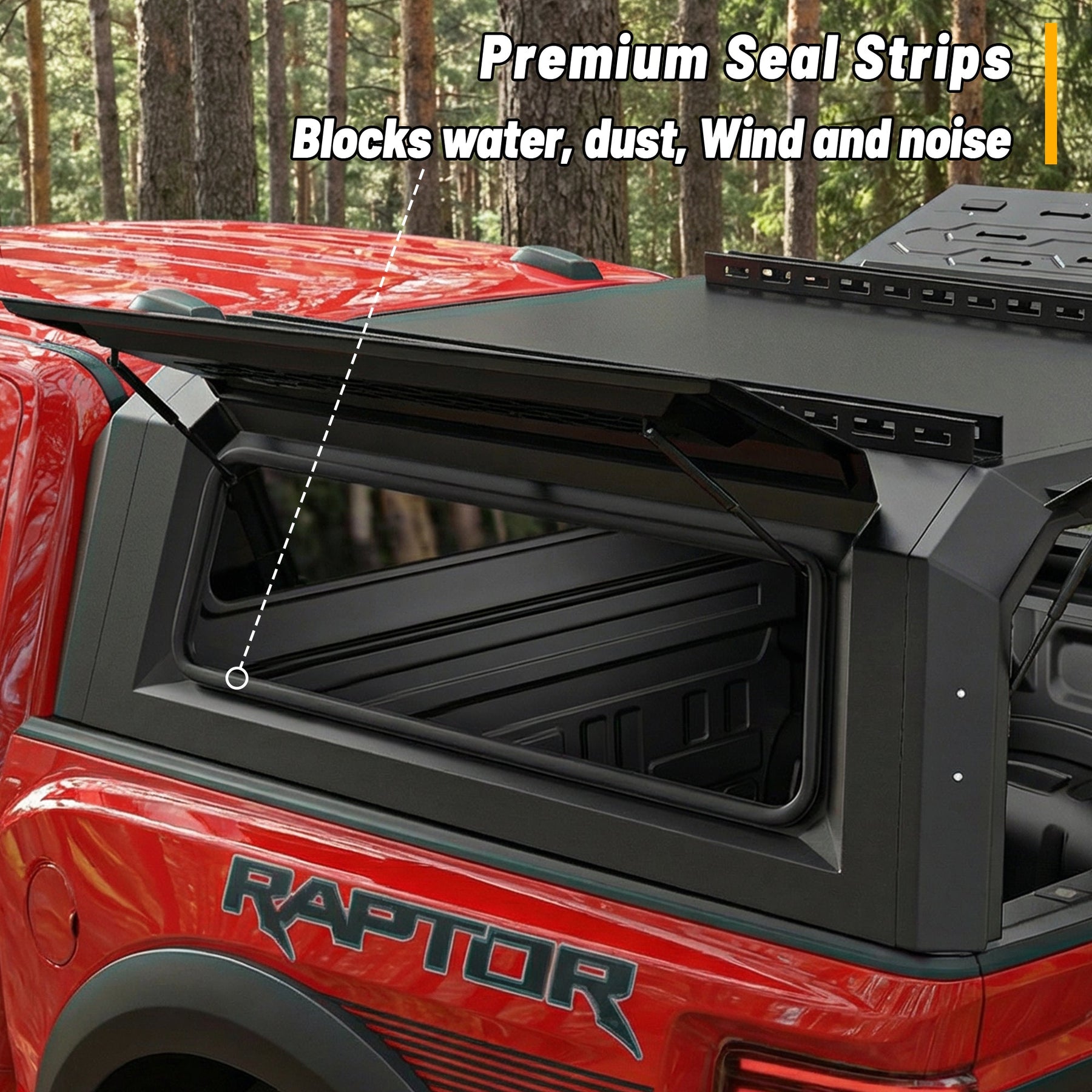 Openroad Aluminum Light Weight Modular Truck Cap for 2021-2026 Ford F-150 5.7ft Bed