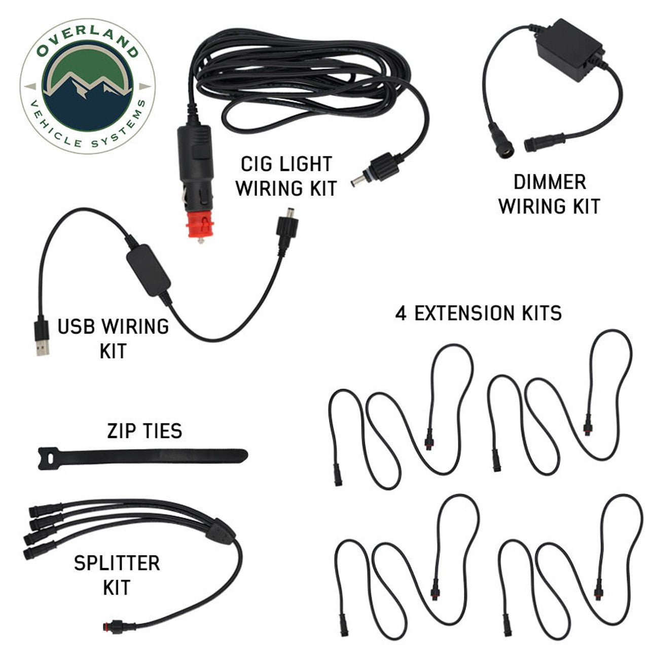 4 Piece Universal Bed Cap & Tent LED Light Kit – Plug & Play RGBWW Camping Lights