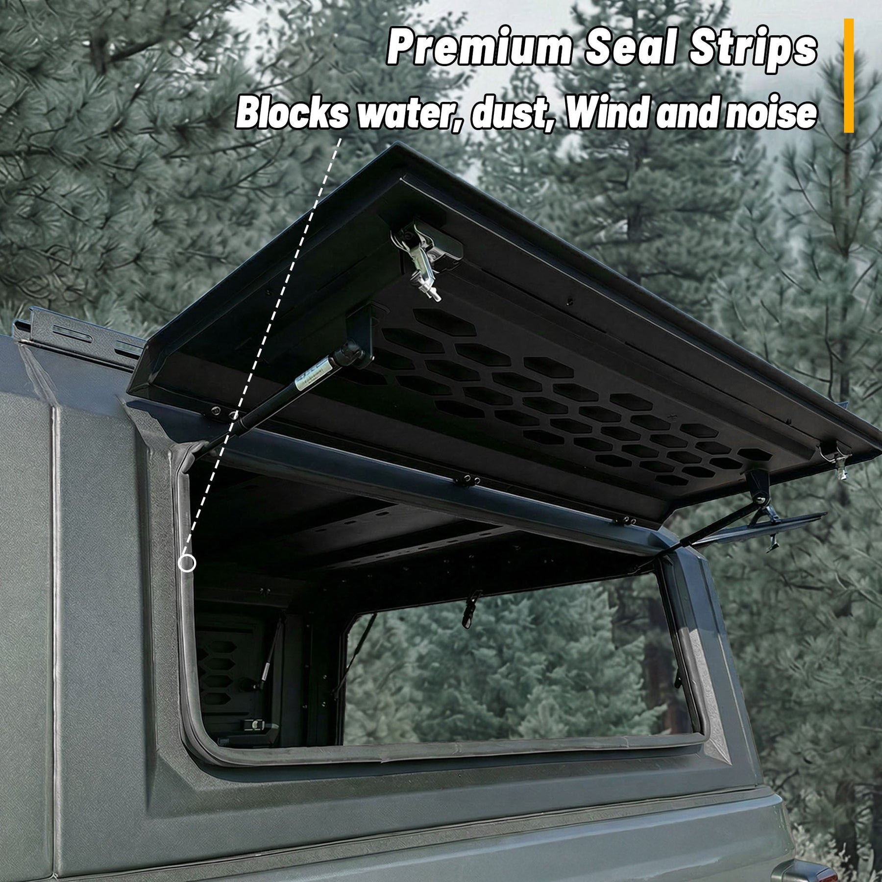 Openroad Aluminum Light Weight Modular Truck Cap for 2016-2023 Toyota Tacoma 5ft Bed