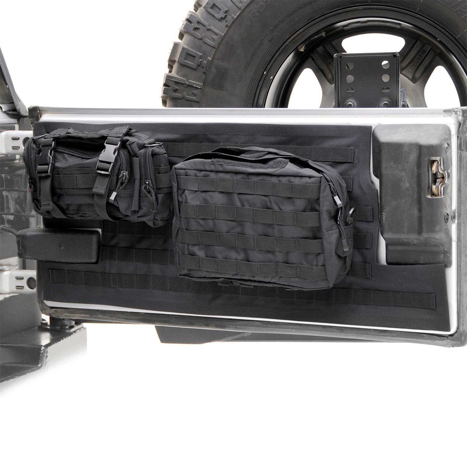 Smittybilt Rear Molle Tailgate Cover and Storage Bags For 1997-2006 Wrangler TJ & LJ - Recon Recovery