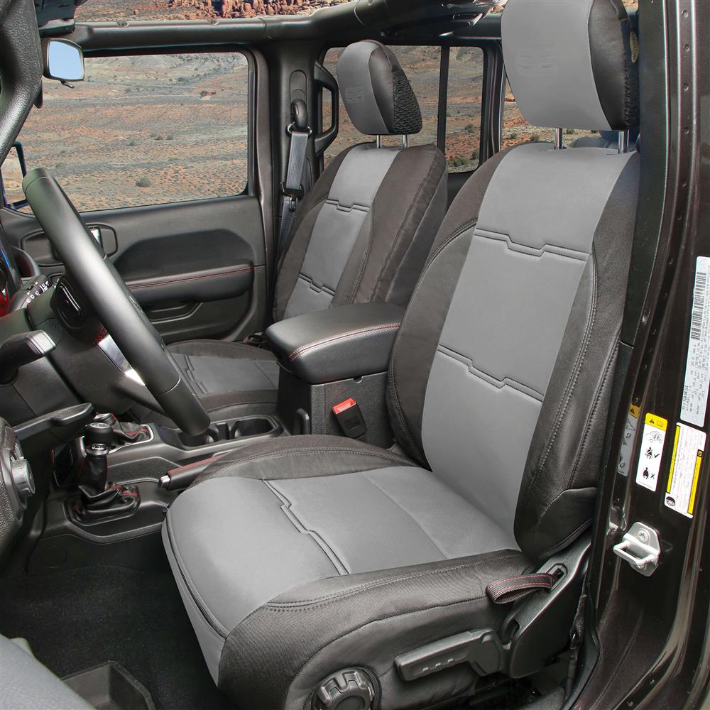 Smittybilt GEN2 Neoprene Seat Cover Set Front & Rear Charcoal For 2018-2025 Jeep Wrangler JL - Recon Recovery
