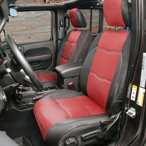 Smittybilt GEN2 Red Neoprene Seat Cover Set Front & Rear For 2020-2025 Jeep Gladiator JT - Recon Recovery