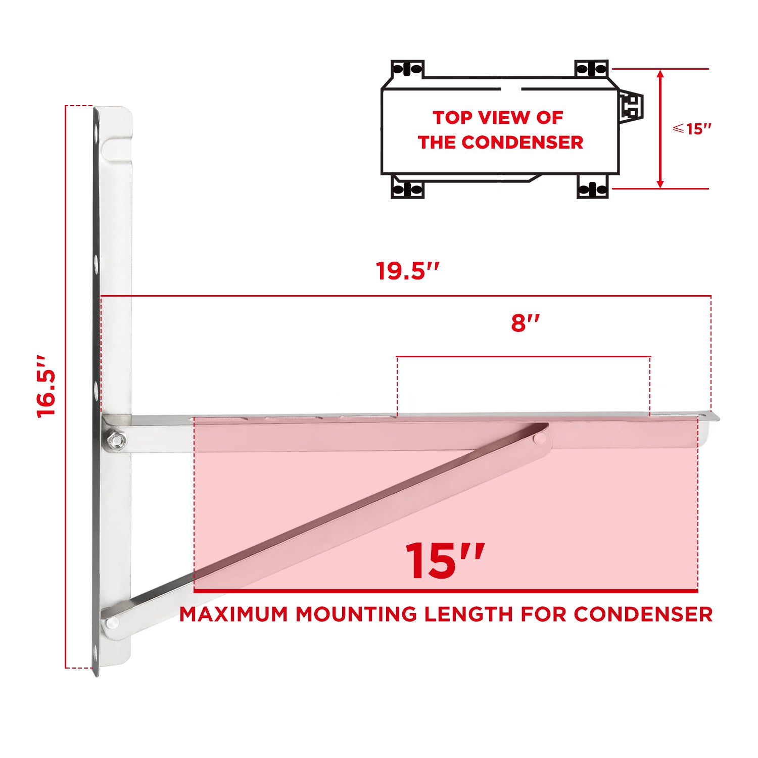 Wall Mounted Stainless Steel Bracket for Mini Spilt AC