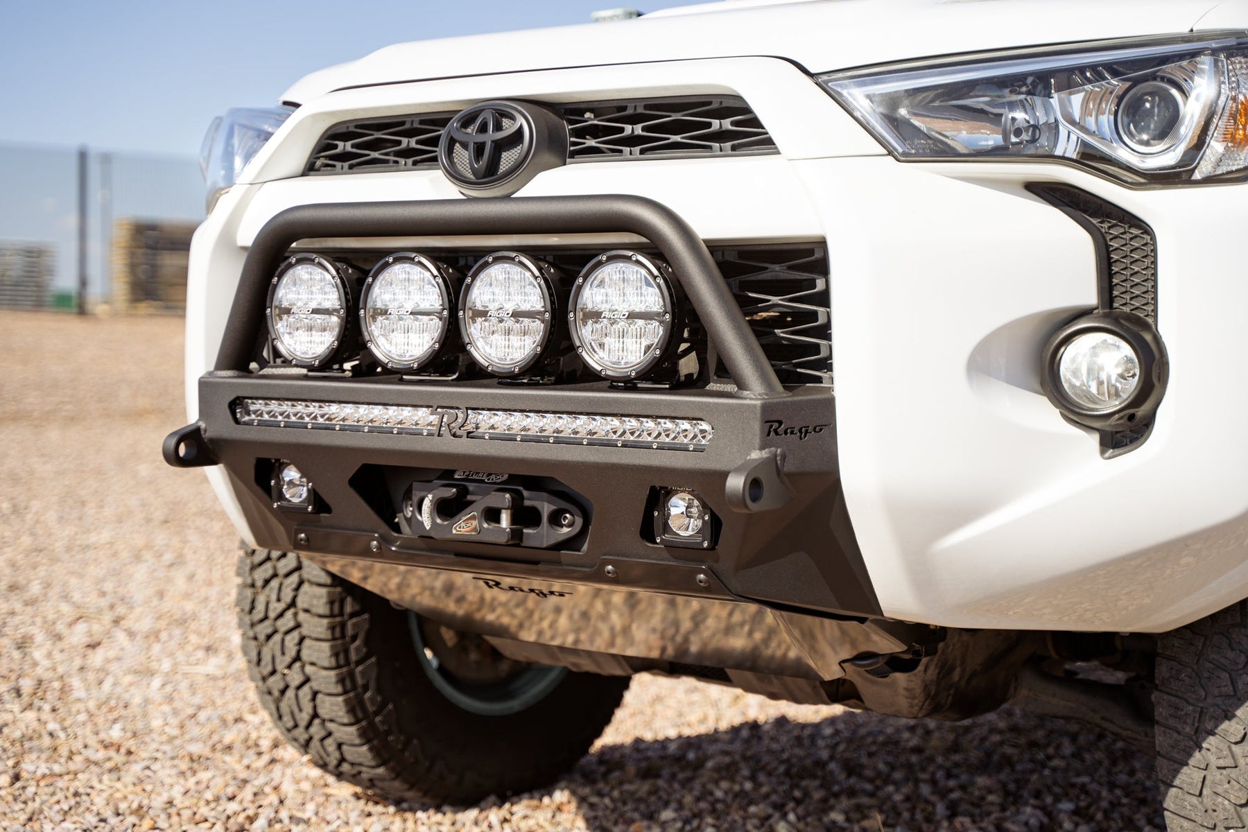 Rago Fabrication Center Mount Winch Bumper for 2014-2024 Toyota 4Runner - Recon Recovery