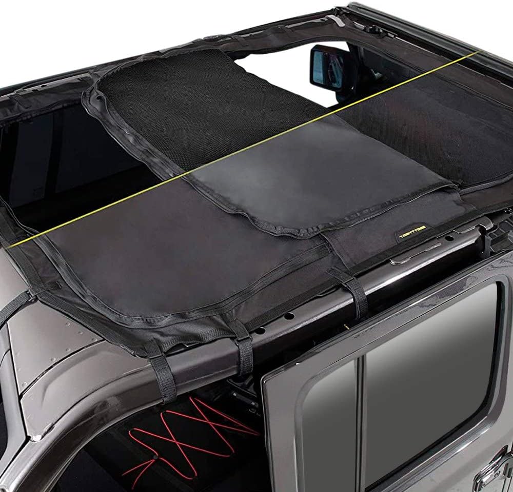 SmittyBilt Extended Bikini Shade Top w/ Skylights for 2018-2026 Jeep Wrangler JL 4 Door