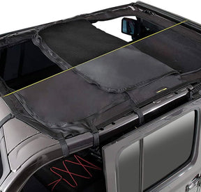 SmittyBilt Extended Bikini Shade Top w/ Skylights for 2018-2026 Jeep Wrangler JL 4 Door