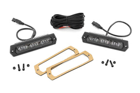 RC Flush Mount Bumper 6" Black Series LED Lights and Wire Harness - Recon Recovery