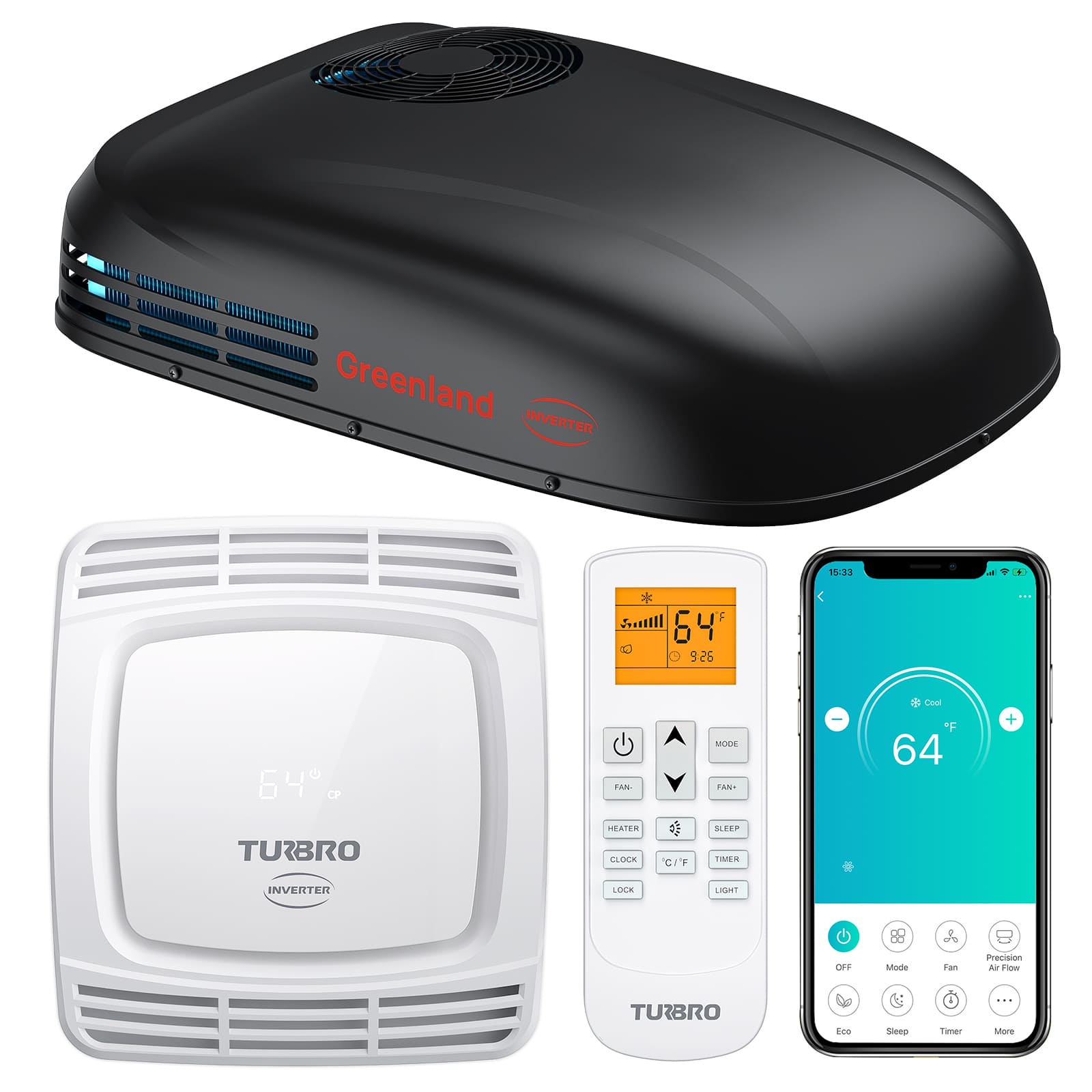 Greenland 3,600W 220-240V Inverter RV Air Conditioner (European Version)