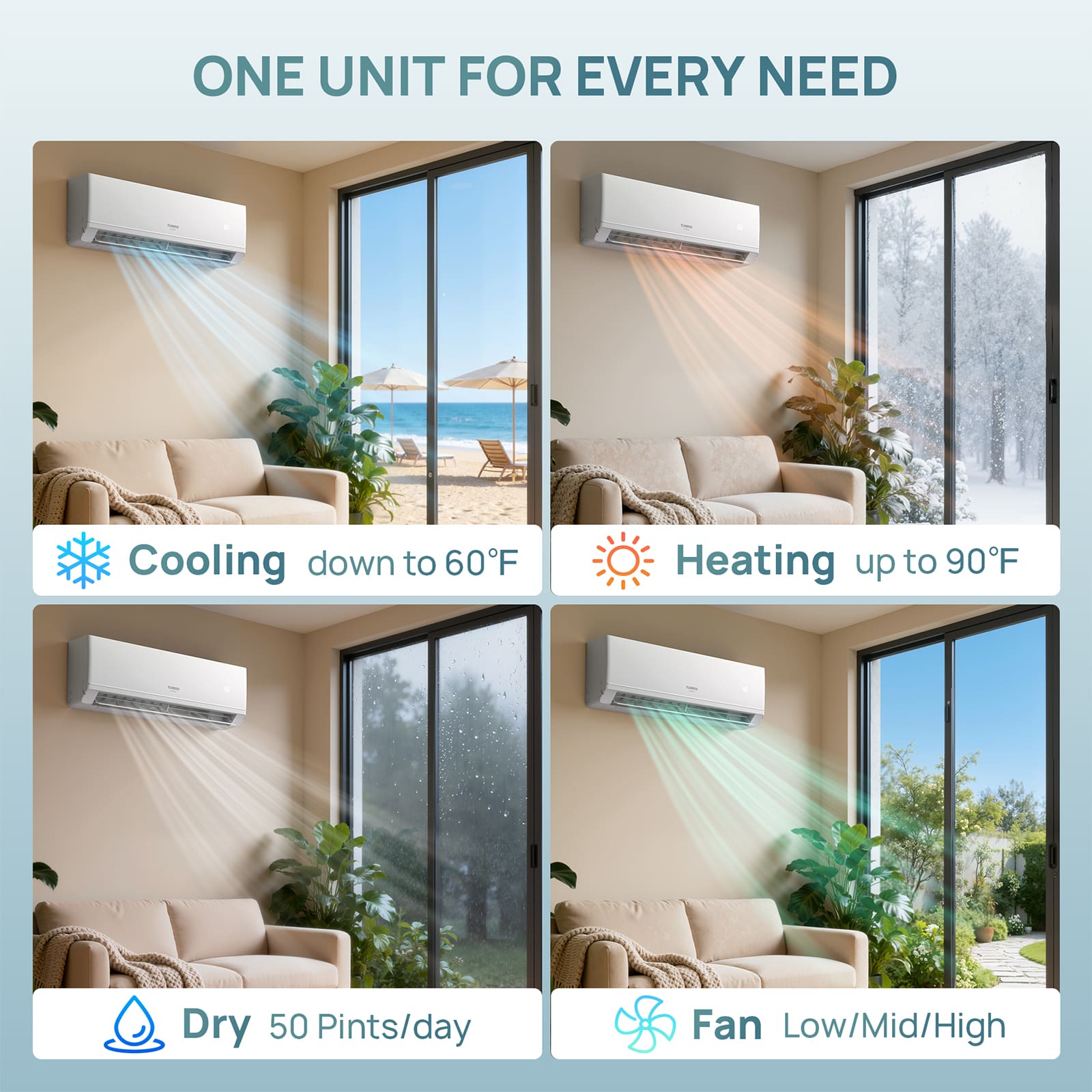 Lapland 12,000 BTU Single Zone Mini Split AC (R32)