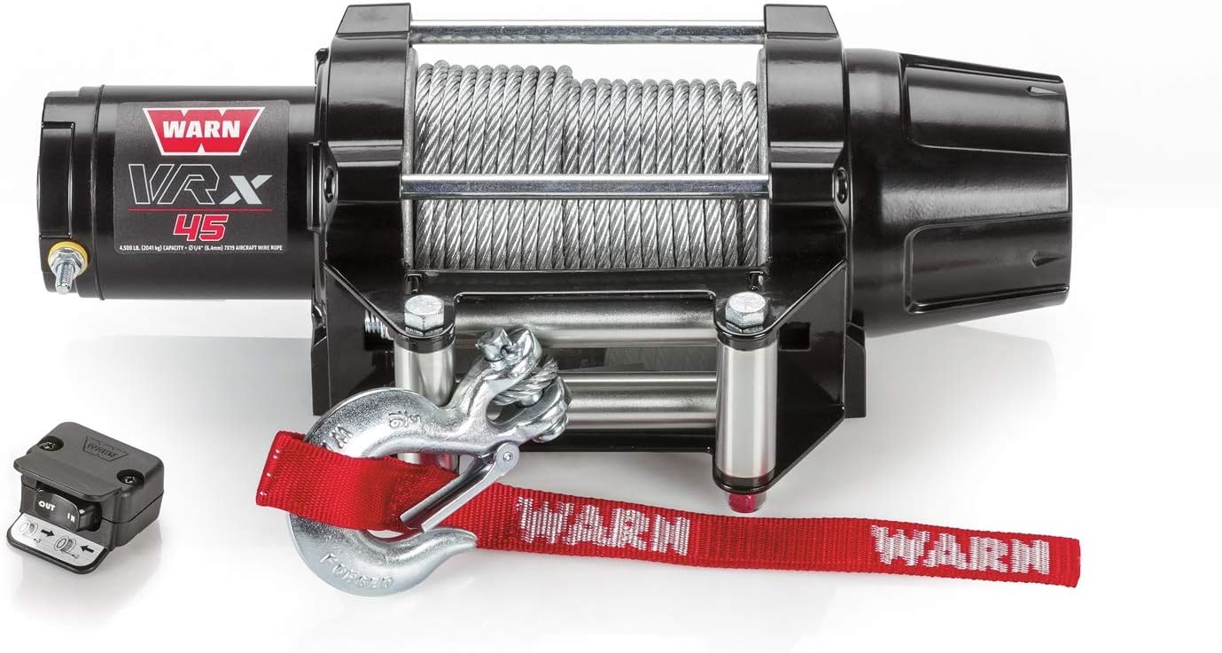 WARN VRX 45 Powersports UTV SXS Winch – 4,500 lb Capacity with Steel Rope