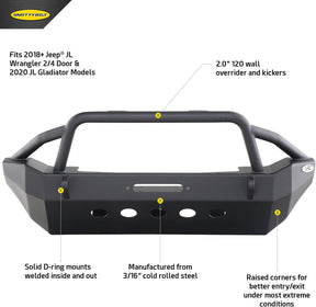 Smittybilt XRC Front Bumper For 2018-2026 Jeep Wrangler JL & Gladiator JT -Recon Recovery