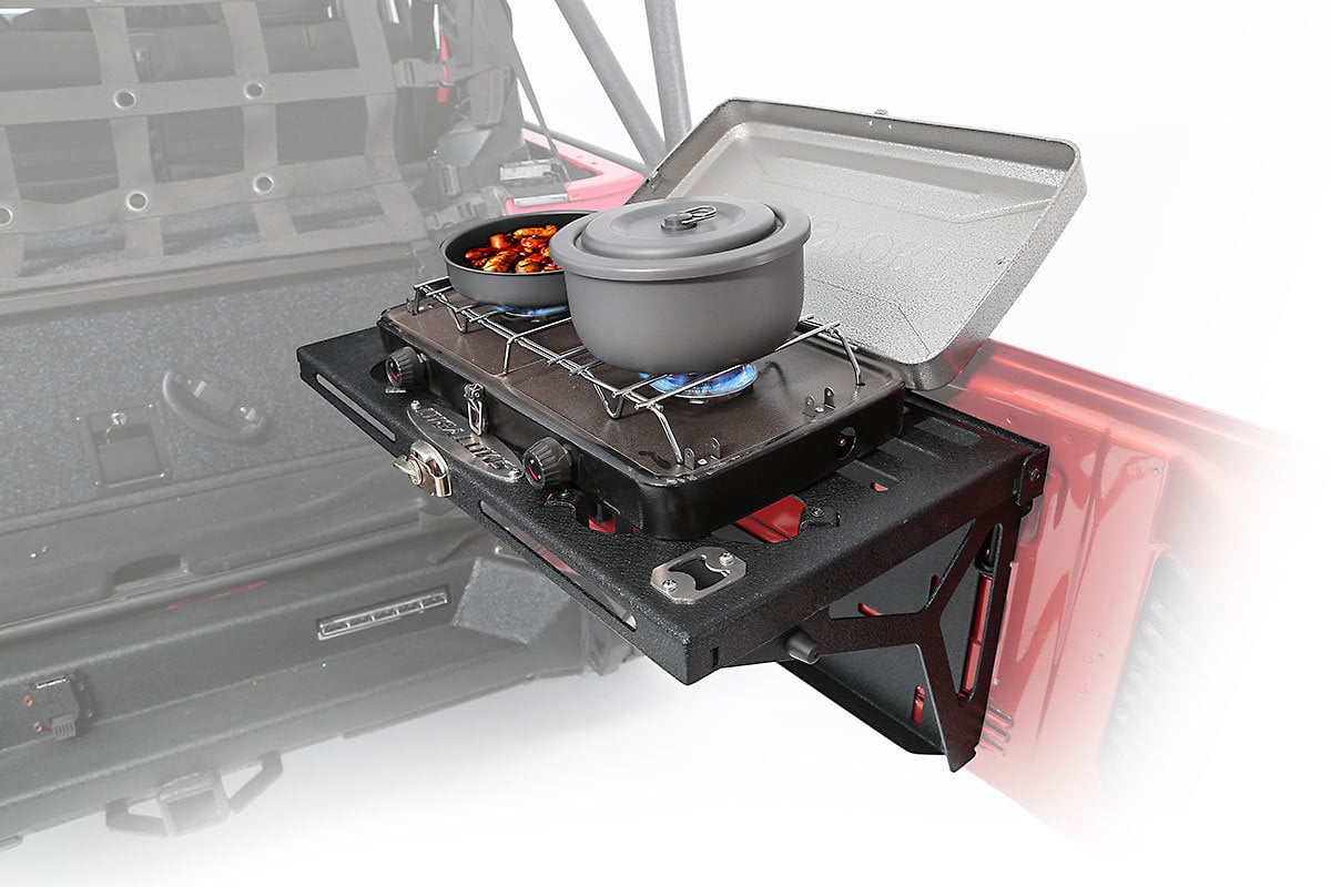 Smittybilt Overlanding Tailgate Table for 2010-2018 Jeep Wrangler JK - Recon Recovery