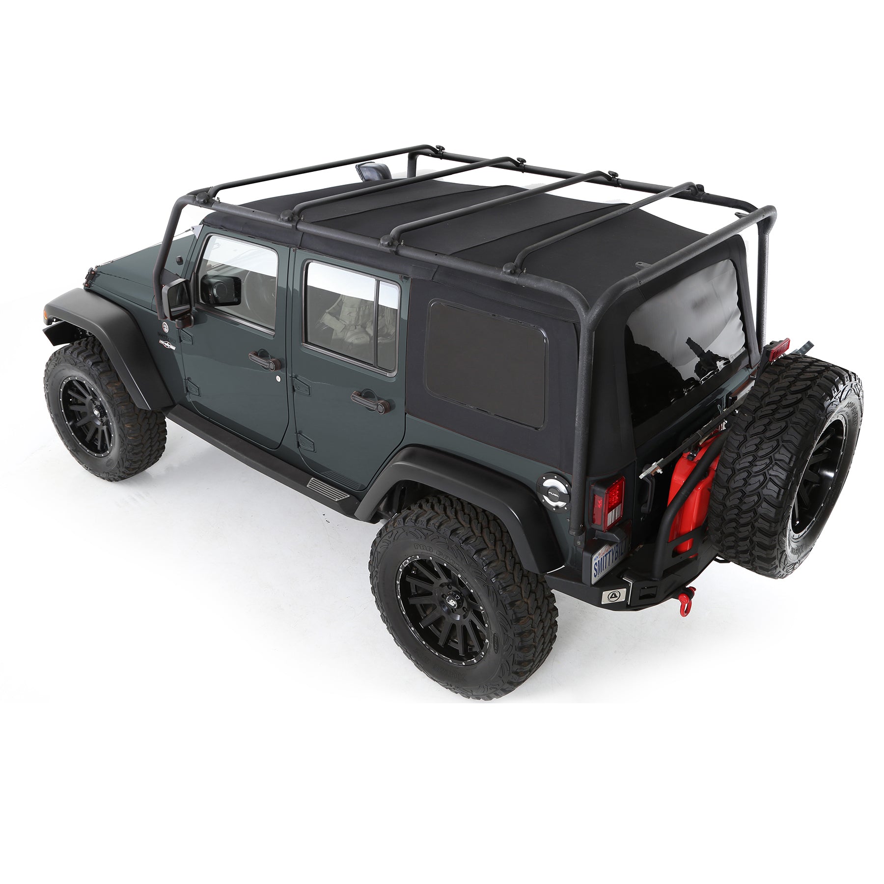 SmittyBilt SRC Complete Roof Rack Exo Frame for 2007-2018 Jeep Wrangler JKU