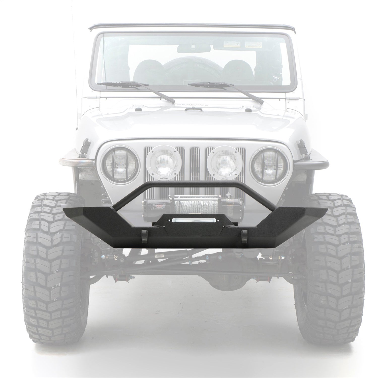 SmittyBilt Rock Crawler Winch Front Bumper for 1997-2006 Jeep Wrangler TJ & LJ