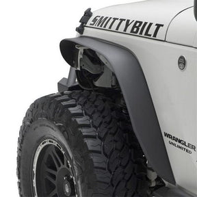 Smittybilt XRC Steel Flat Fender Flare Kit for 2007-2018 Jeep Wrangler JK (Set of 4)
