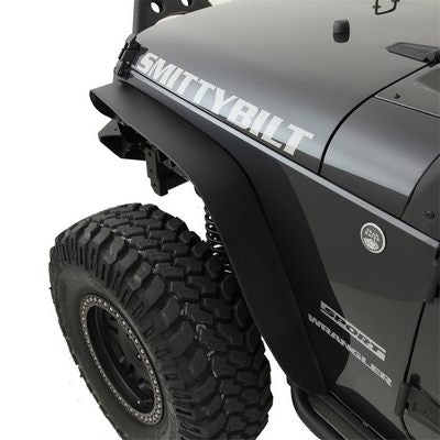 Smittybilt XRC Steel Flat Fender Flare Kit for 2007-2018 Jeep Wrangler JK (Set of 4)