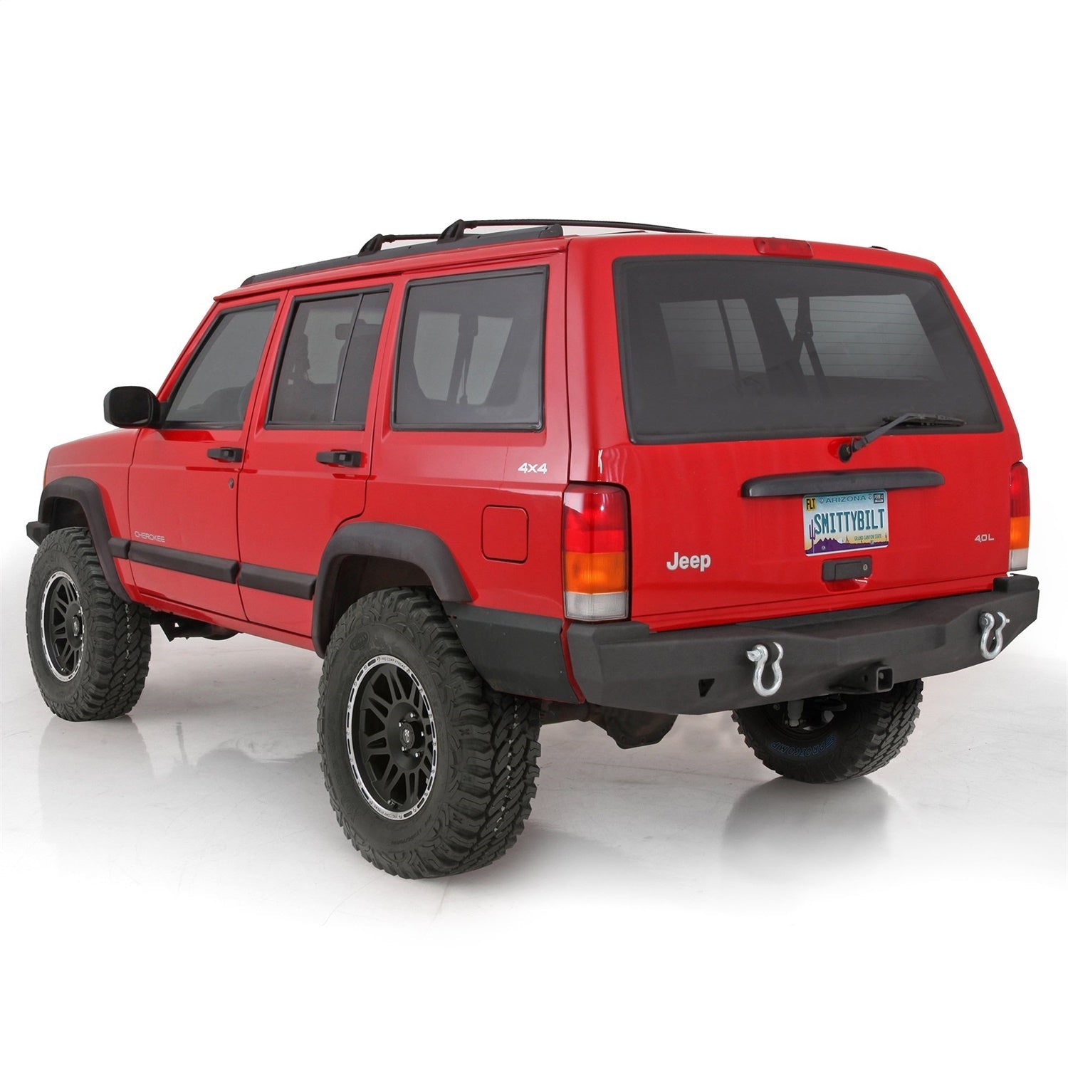 SmittyBilt XRC Steel Rear Bumper with 2" Hitch for 1984-2001 Jeep Cherokee XJ