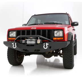 SmittyBilt XRC Full Width Winch Front Bumper for 1984-2001 Jeep Cherokee XJ