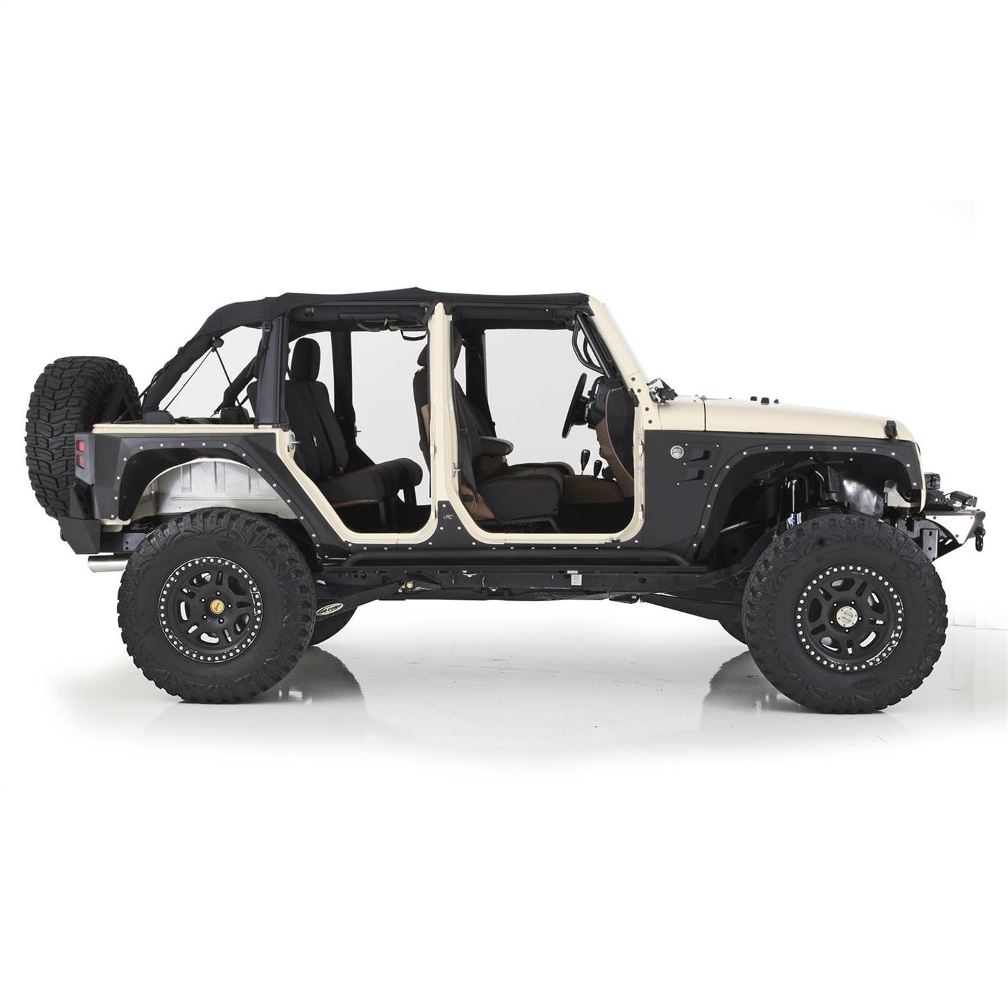 Smittybilt Extended Bikini Top Black Diamond For 2010-2018 Jeep Wrangler JK 4 Door - Recon Recovery