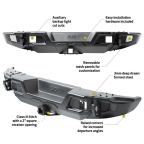 Smittybilt Stryker Modular Rear Bumper For 2018-2026 Jeep Wrangler JL - Recon Recovery