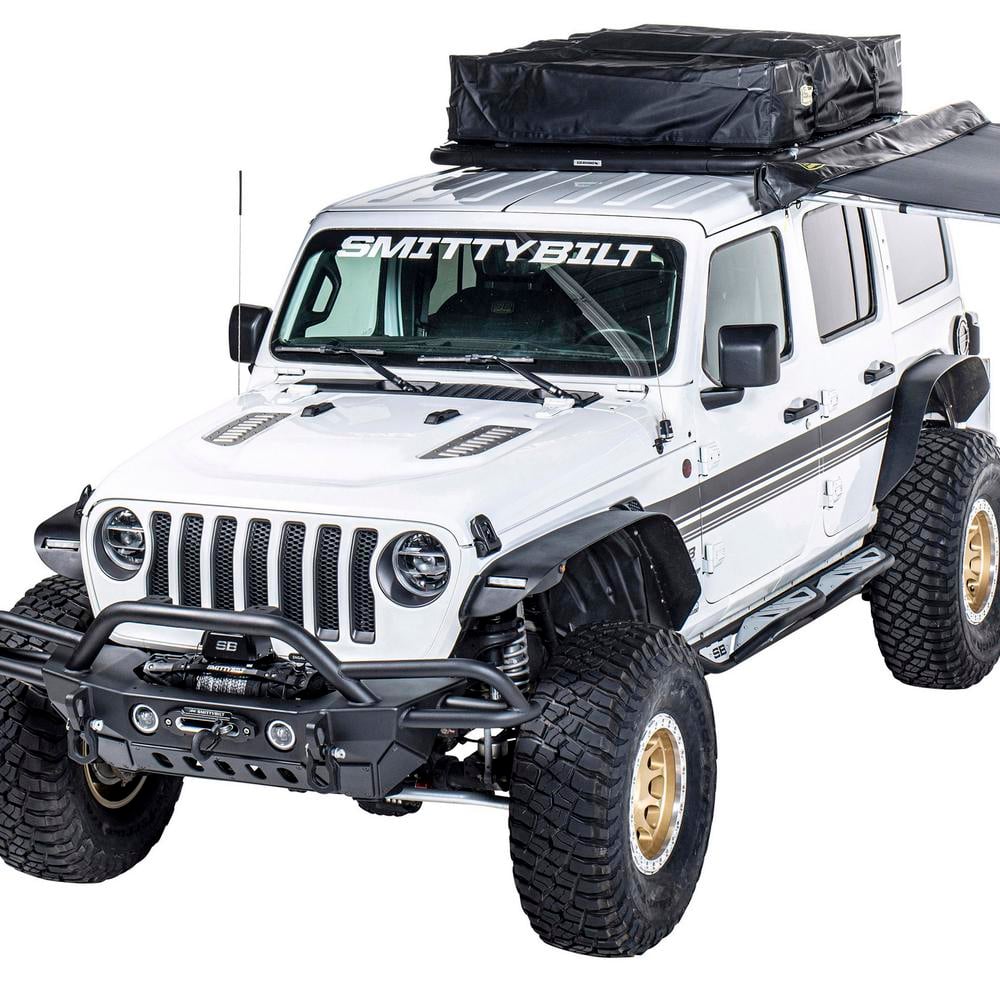 Smittybilt XRC High Clearance Flat Fender Flare Set of 4 For 2018 - 2025 Jeep Wrangler JL - Recon Recovery