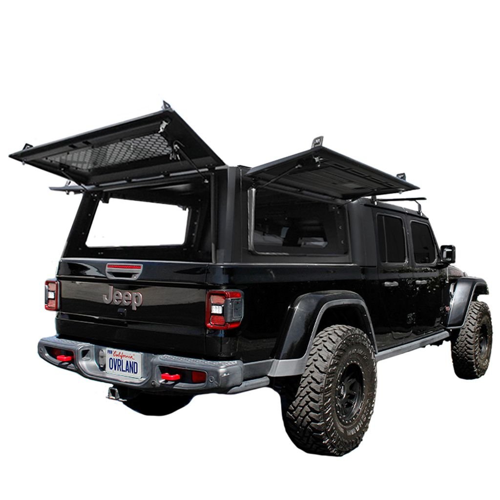 OVS Expedition PRO+ Stainless Steel Truck Cap with Full Windows for 2020-2025 Jeep Gladiator JT