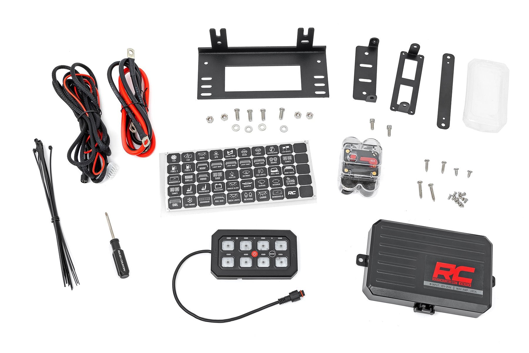 Rough Country 8-Gang Bluetooth Switch Panel & Multi-Light Controller | 70970