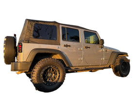 Premium Replacement Black Soft Top with Tinted Windows for 2010-2018 Jeep Wrangler JK 4 Door