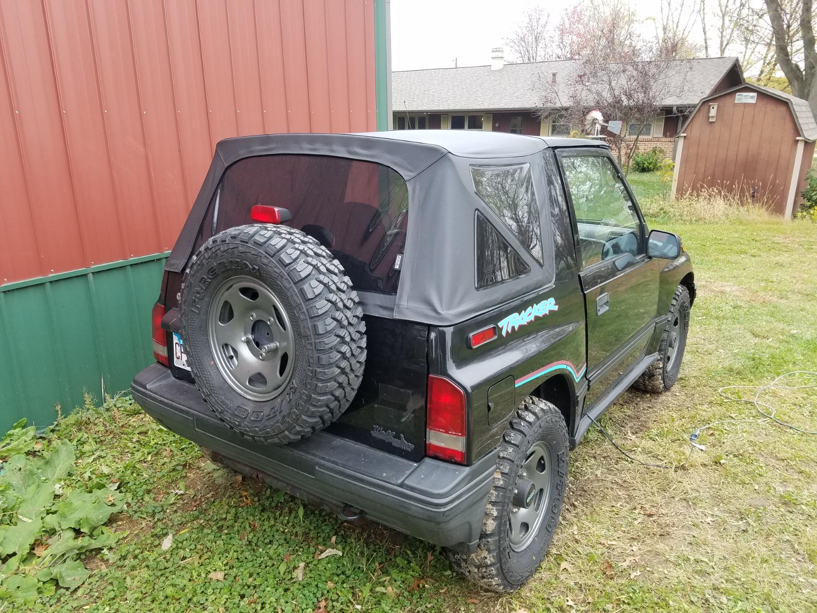 Premium Replacement Soft Top Black Diamond With Tinted Windows 1986-1994 Suzuki Sidekick GEO Tracker