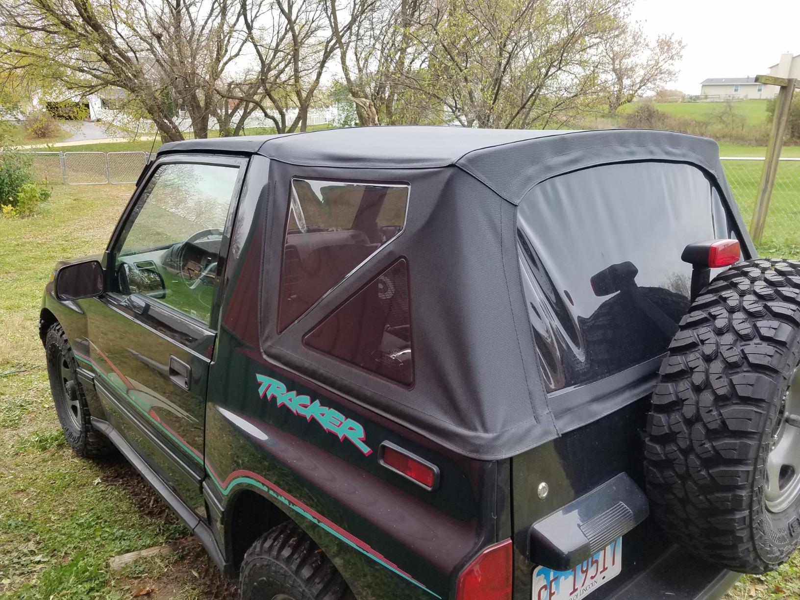 Premium Replacement Soft Top Black Diamond With Tinted Windows 1986-1994 Suzuki Sidekick GEO Tracker