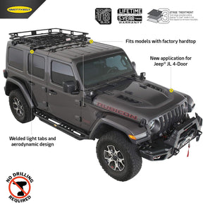 Smittybilt One Piece Defender Overland Roof Rack 2018-2025 Jeep Wrangler JL - Recon Recovery