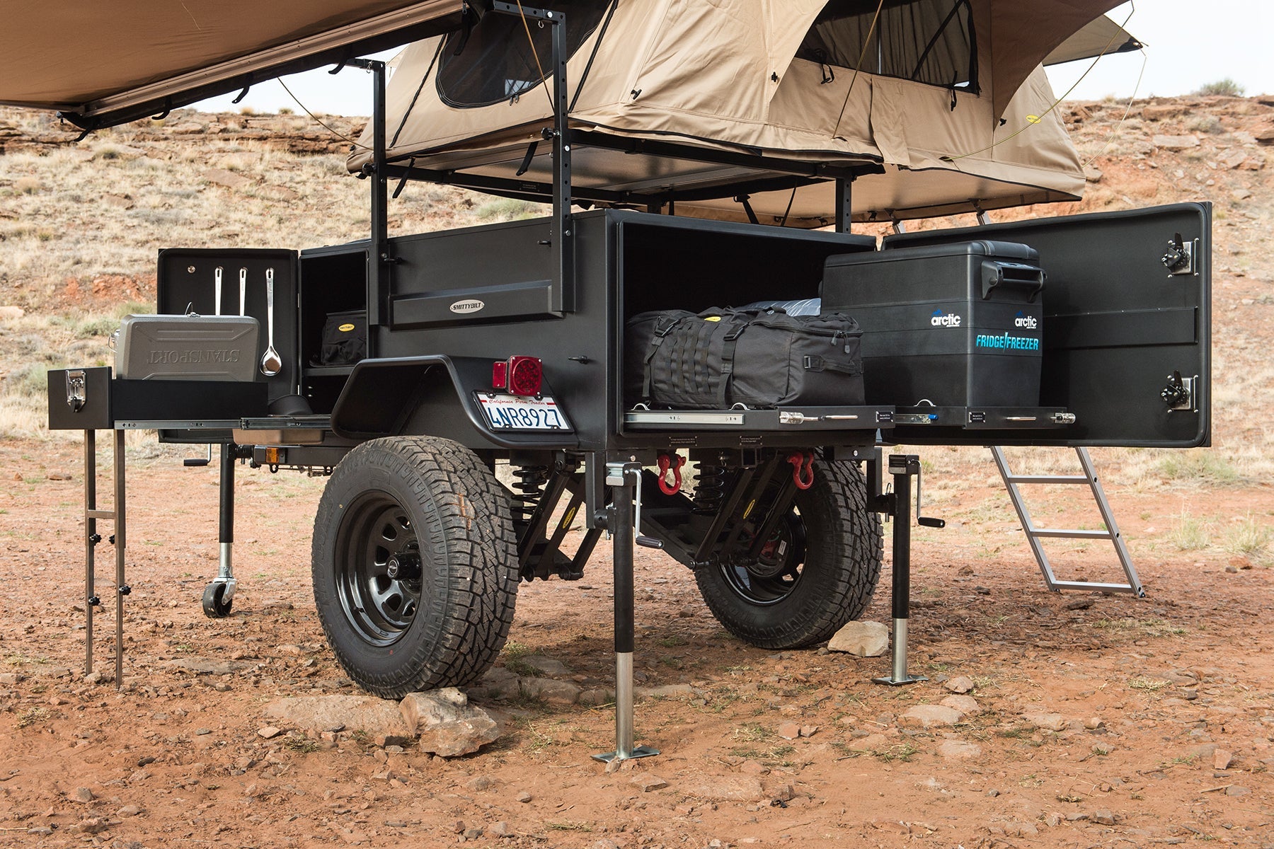 SmittyBilt Scout Military Style Overlanding Trailer with Full Articulating Suspension - Recon Recovery