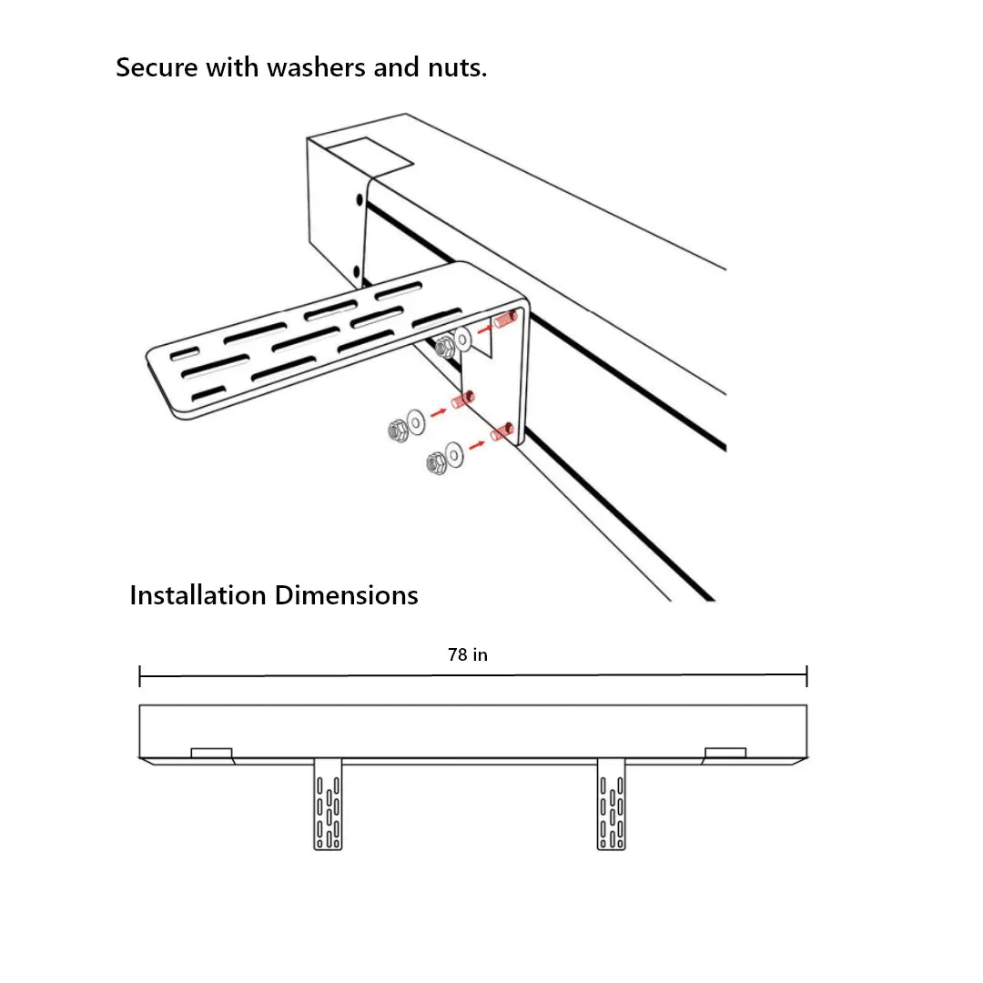 Openroad 90 Degree Quick Shade Overland Awning With LEDs & Mounting Hardware