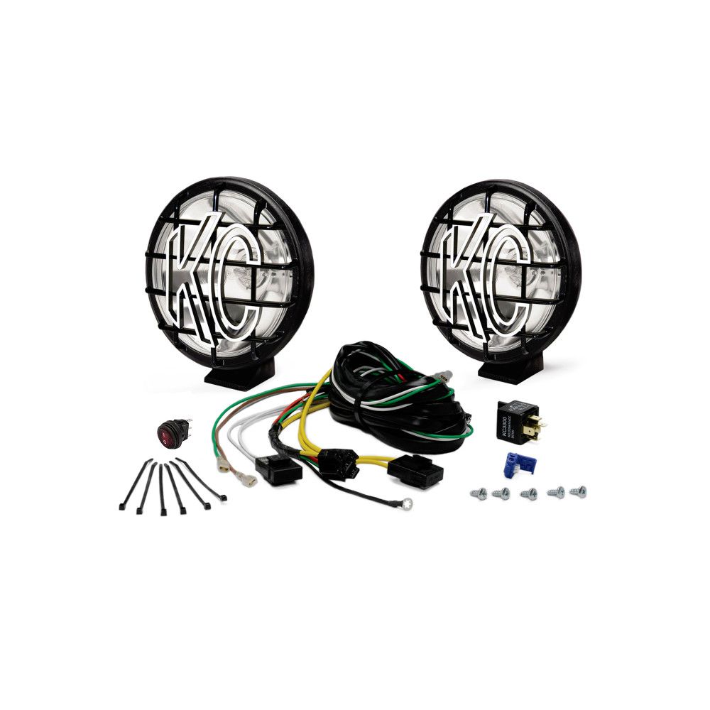 KC Hilites 6" Apollo Pro Halogen 100W Spot Beam (Pair) w/ Harness - Recon Recovery