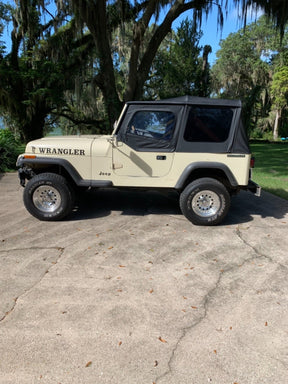 Premium Replacement Soft Top Black Diamond With Tinted Windows For 1987-1995 Jeep Wrangler YJ
