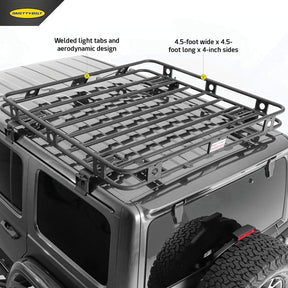 Smittybilt One Piece Defender Overland Roof Rack 2018-2025 Jeep Wrangler JL - Recon Recovery