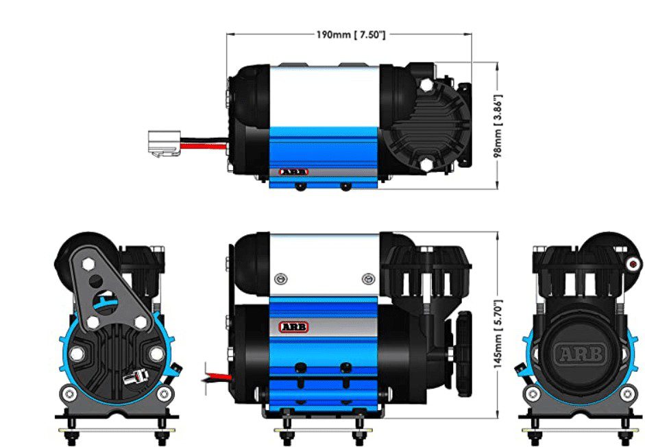 ARB Onboard Single Motor Air Compressor Kit - 3.08 CFM 50% Duty Cycle