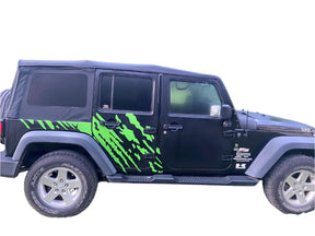 Premium Replacement Black Soft Top With Tinted Windows For 2007-2009 Jeep Wrangler JK 4 Door