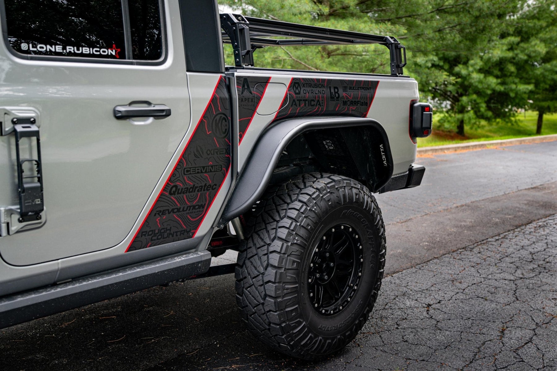 Attica 4x4 Terra Series Rear Fender Flares for 2020-2026 Jeep Gladiator JT