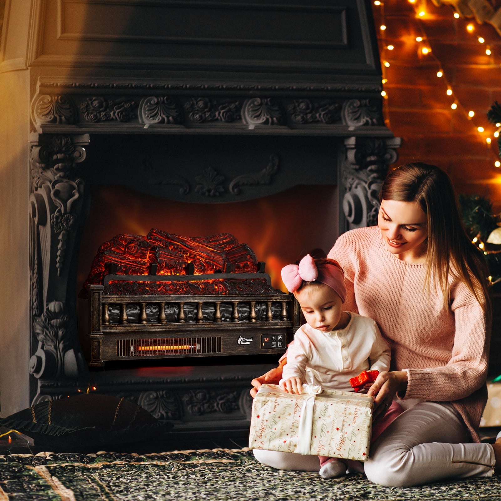 (Open Box) Eternal Flame EF23-PB Electric Fireplace Logs