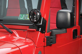 Smittybilt Windshield Hinge Light Brackets For 1997-2006 Jeep Wrangler TJ - Recon Recovery