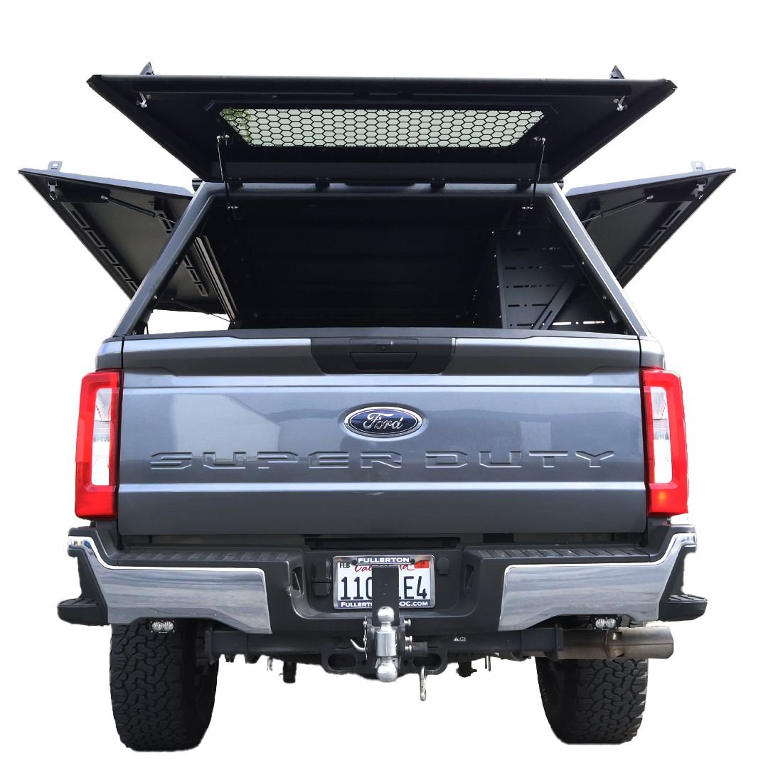 OVS Expedition Stainless Steel Bed Cap with Wing Doors for 2023-2026 Ford F-250 & F-350