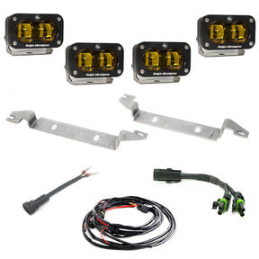 Baja Designs S2 SAE OEM Fog Pocket Replacement Kit - 2023-2026 Toyota Sequoia (Baja Amber)